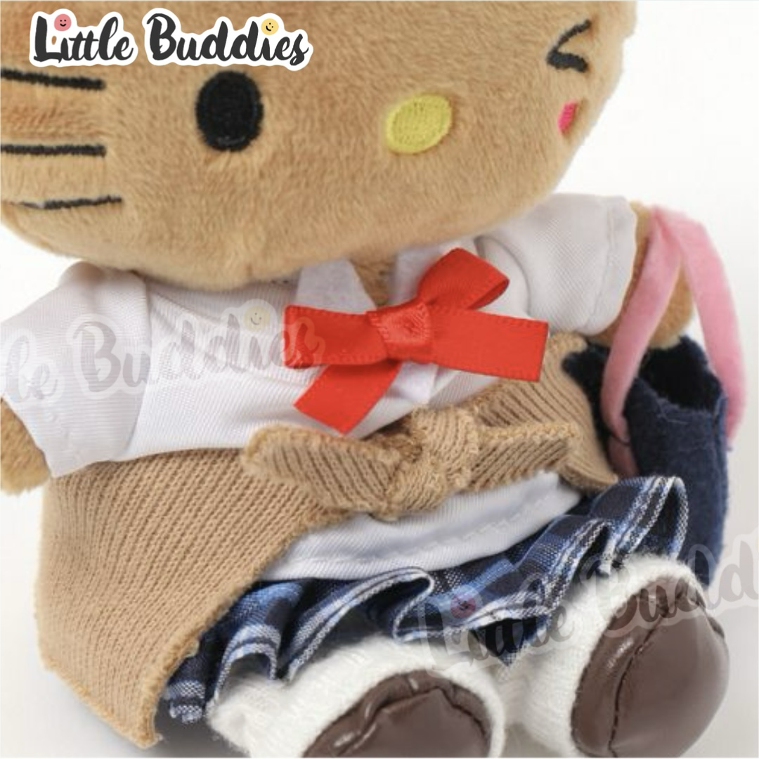 日本 Sanrio Hello Kitty x and ST tiny tiny 黑皮校服造型 公仔匙扣