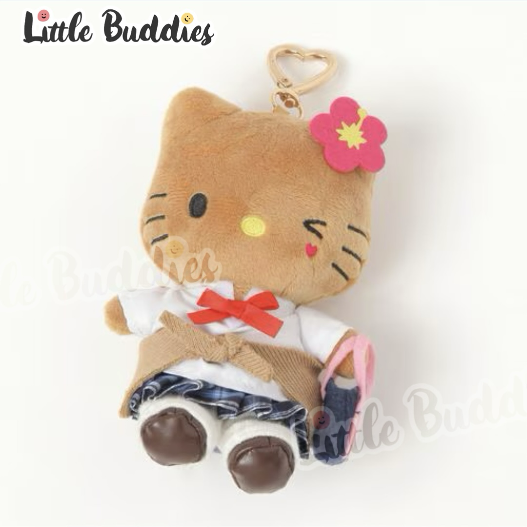 日本 Sanrio Hello Kitty x and ST tiny tiny 黑皮校服造型 公仔匙扣
