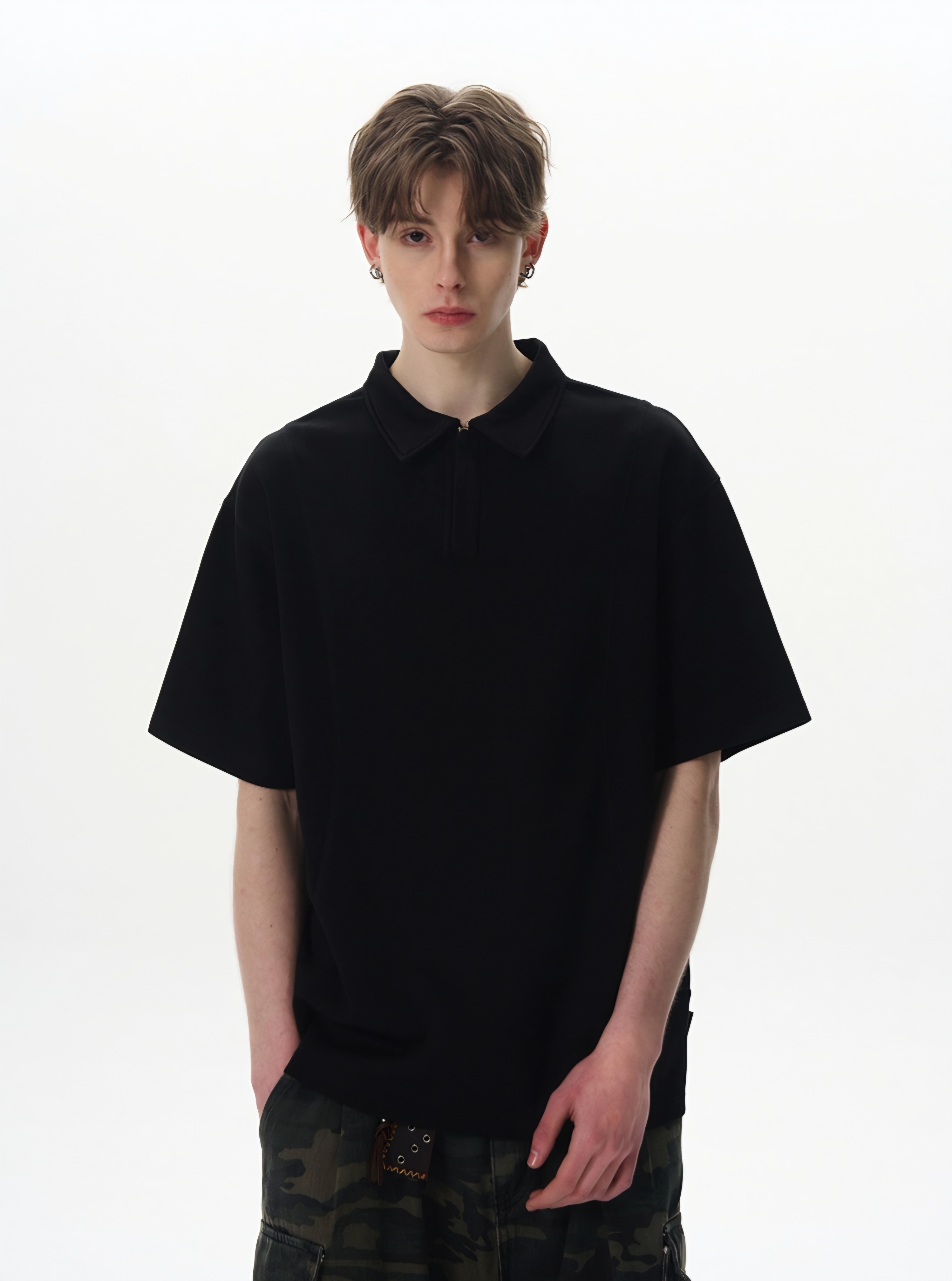 030. Collar Detail Ringer T-Shirt