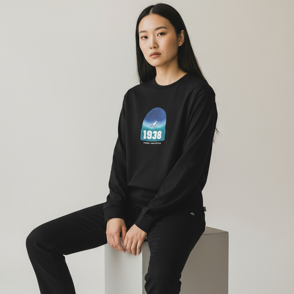 KANGOL 長袖 黑色 毛帽圖案 LOGO刺繡 薄長T 中性 6555100220