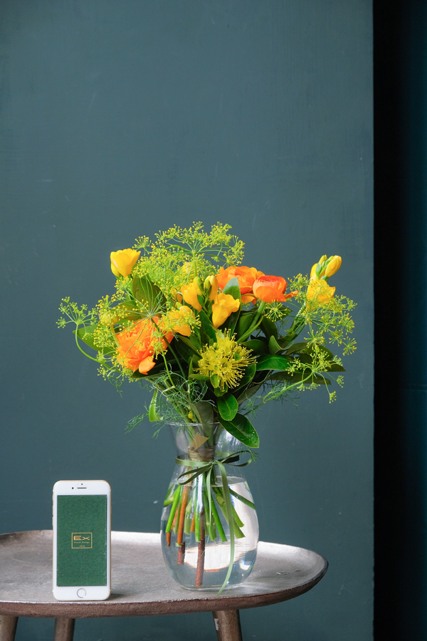 翠露芳草 Verdant Dew Herb｜手綁花束 & 玻璃花瓶