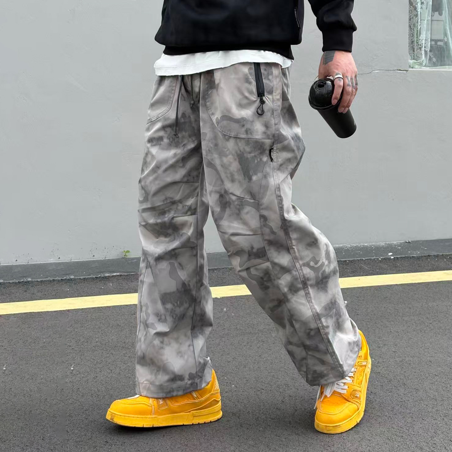 XCTRL 仿舊工裝長褲-迷彩