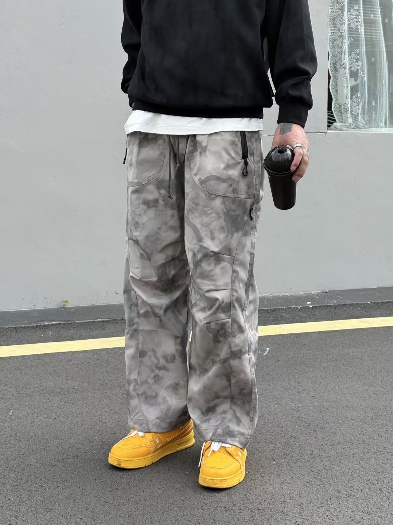 XCTRL 仿舊工裝長褲-迷彩