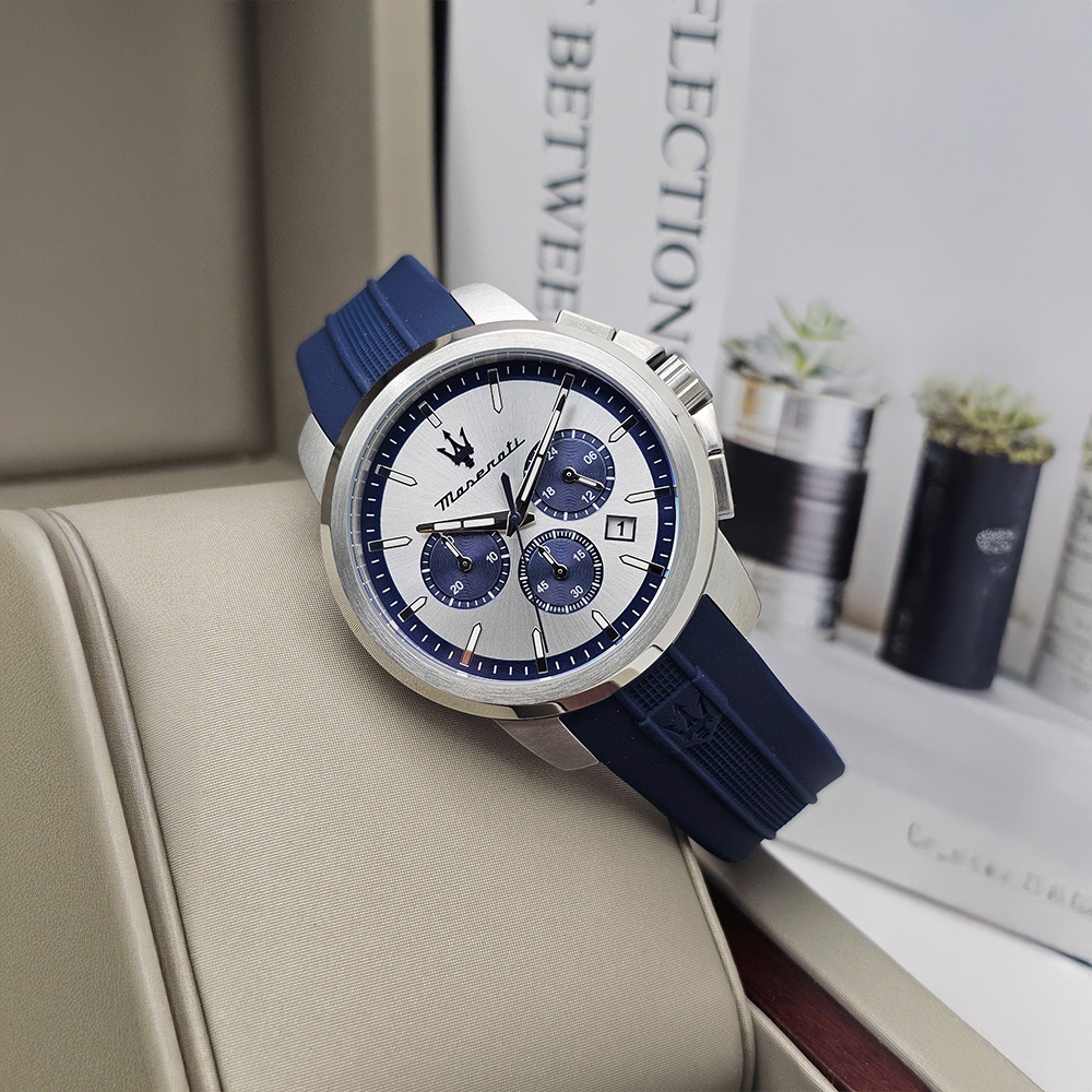 【Maserati 瑪莎拉蒂】輝煌成就系列 R8871621042 帶日期 真三眼 矽膠 男款 手錶