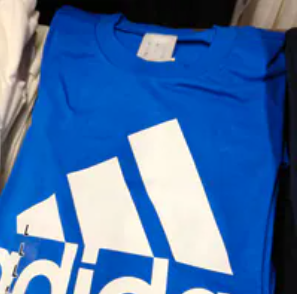 [S] ADIDAS TEAM ROYAL BLUE/WHITE ESSENTIALS BIG LOGO TEE, HE1852-TEAM ROYAL BLUE/WHITE (SAD273)