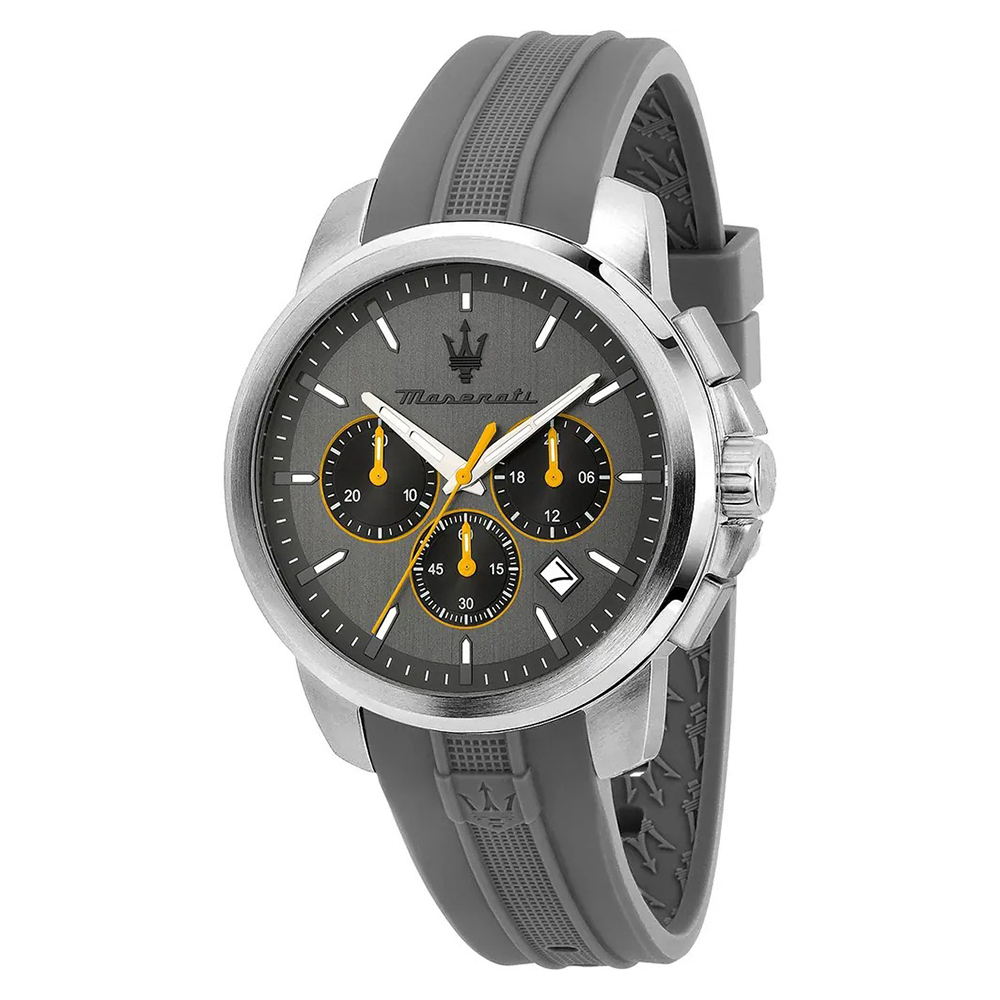 【Maserati 瑪莎拉蒂】輝煌成就系列 R8871621043 帶日期 真三眼 矽膠 男款 手錶