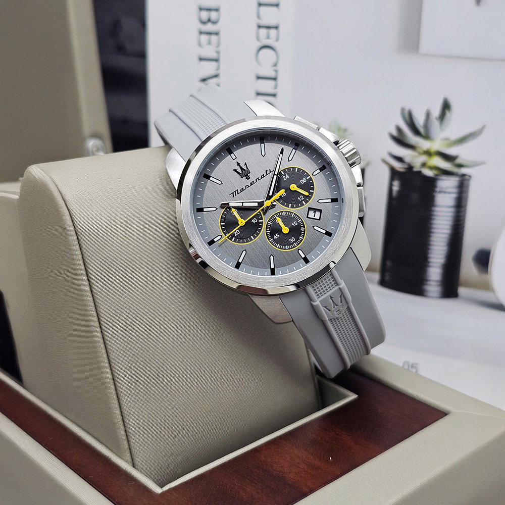 【Maserati 瑪莎拉蒂】輝煌成就系列 R8871621043 帶日期 真三眼 矽膠 男款 手錶