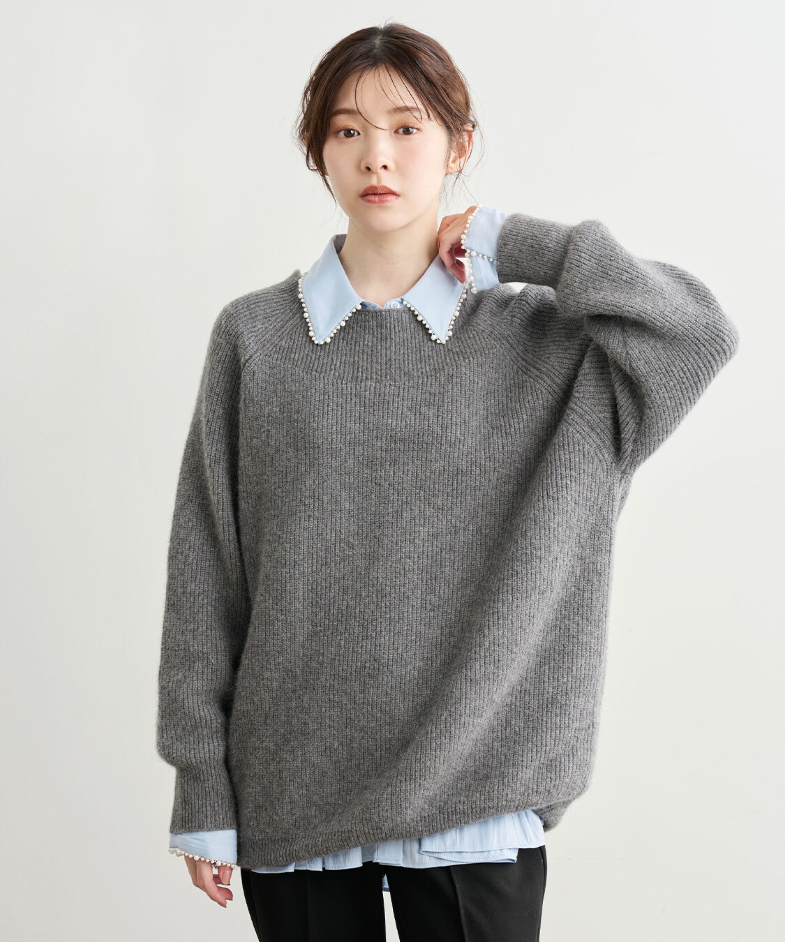 [預購] 折扣 COCO DEAL 浣熊毛混紡針織短洋裝