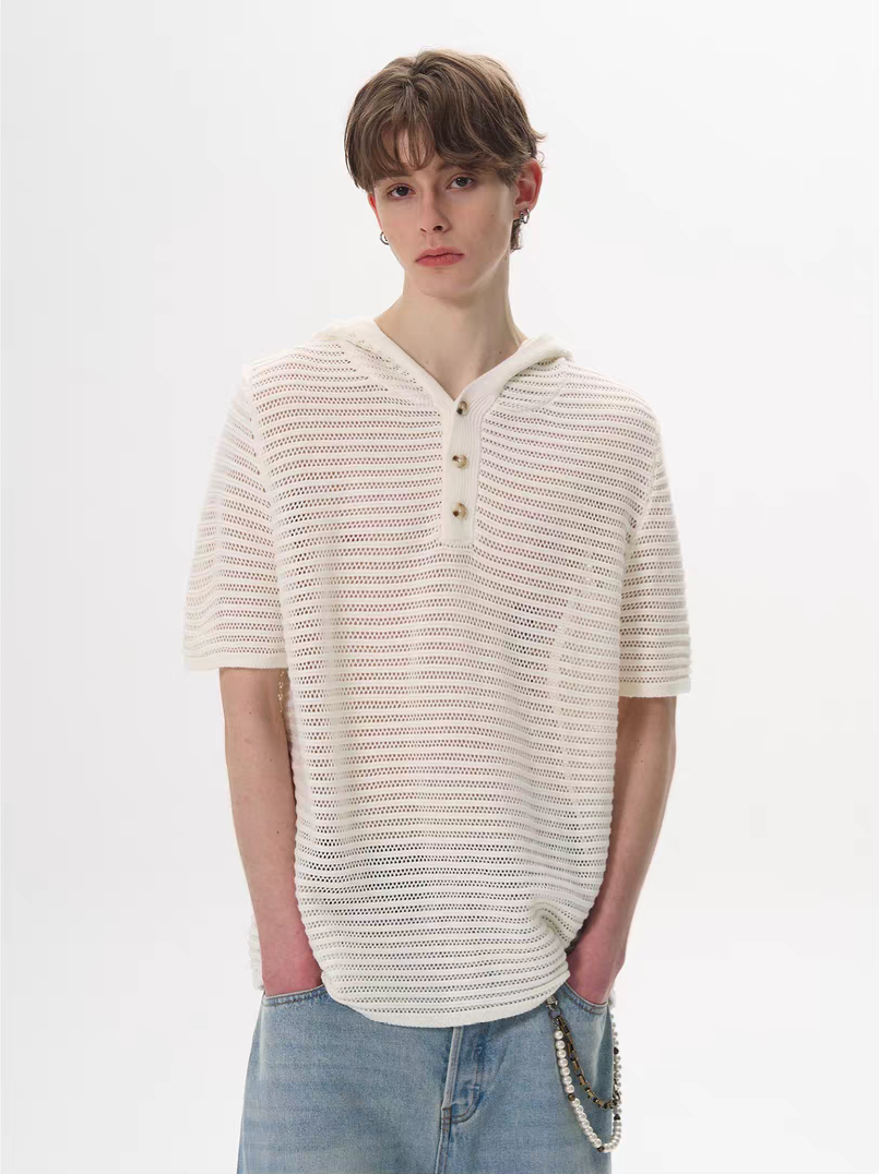 035. Striped Knit Polo