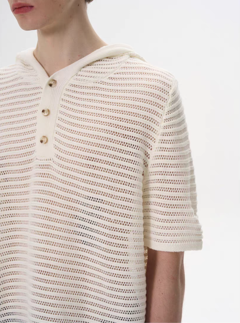 035. Striped Knit Polo