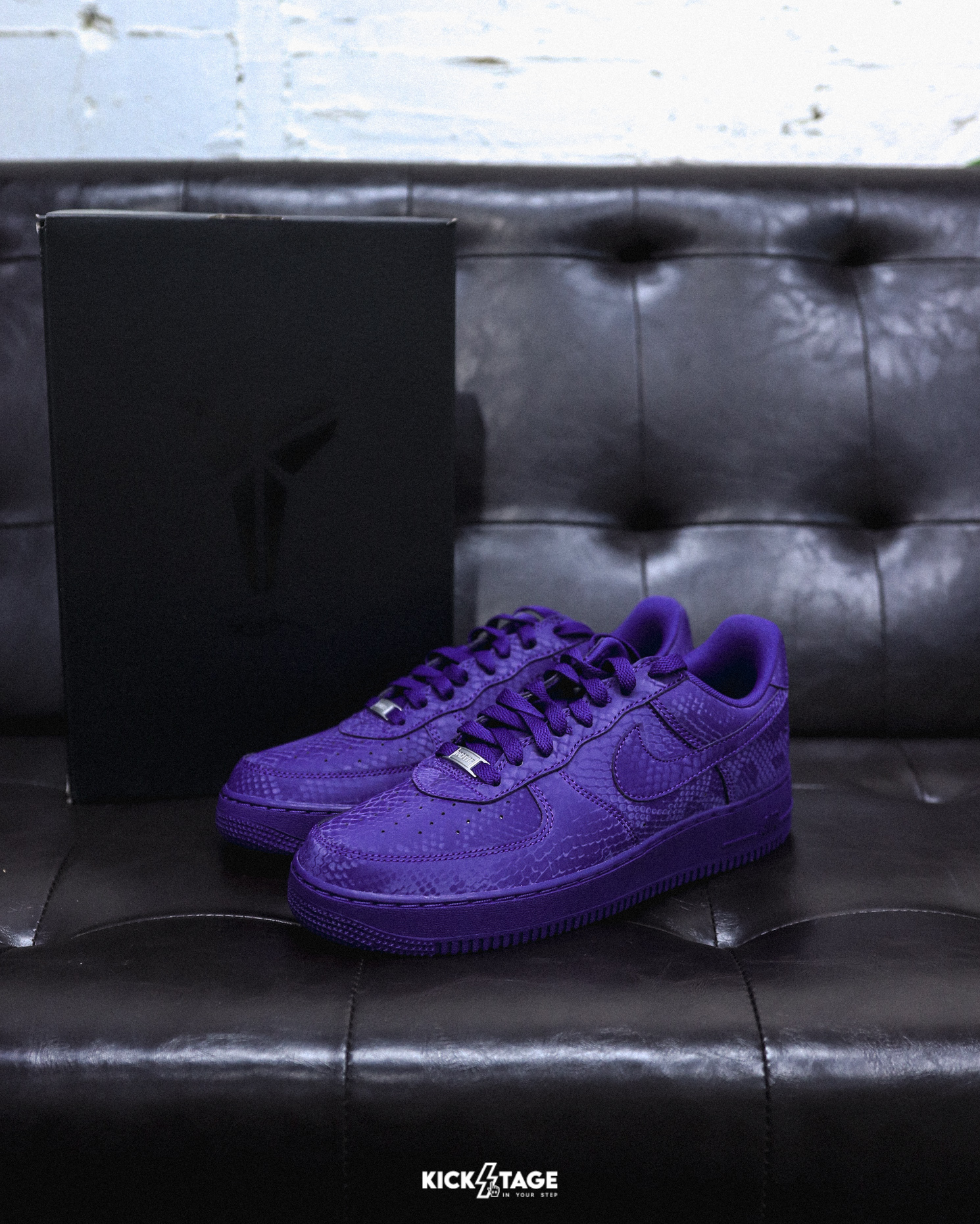 <連線代購商品> KOBE BRYANT X NIKE AIR FORCE 1 LOW 'COURT PURPLE' 紫色 科比 蛇紋 氣墊 休閒鞋【IB0018-500】