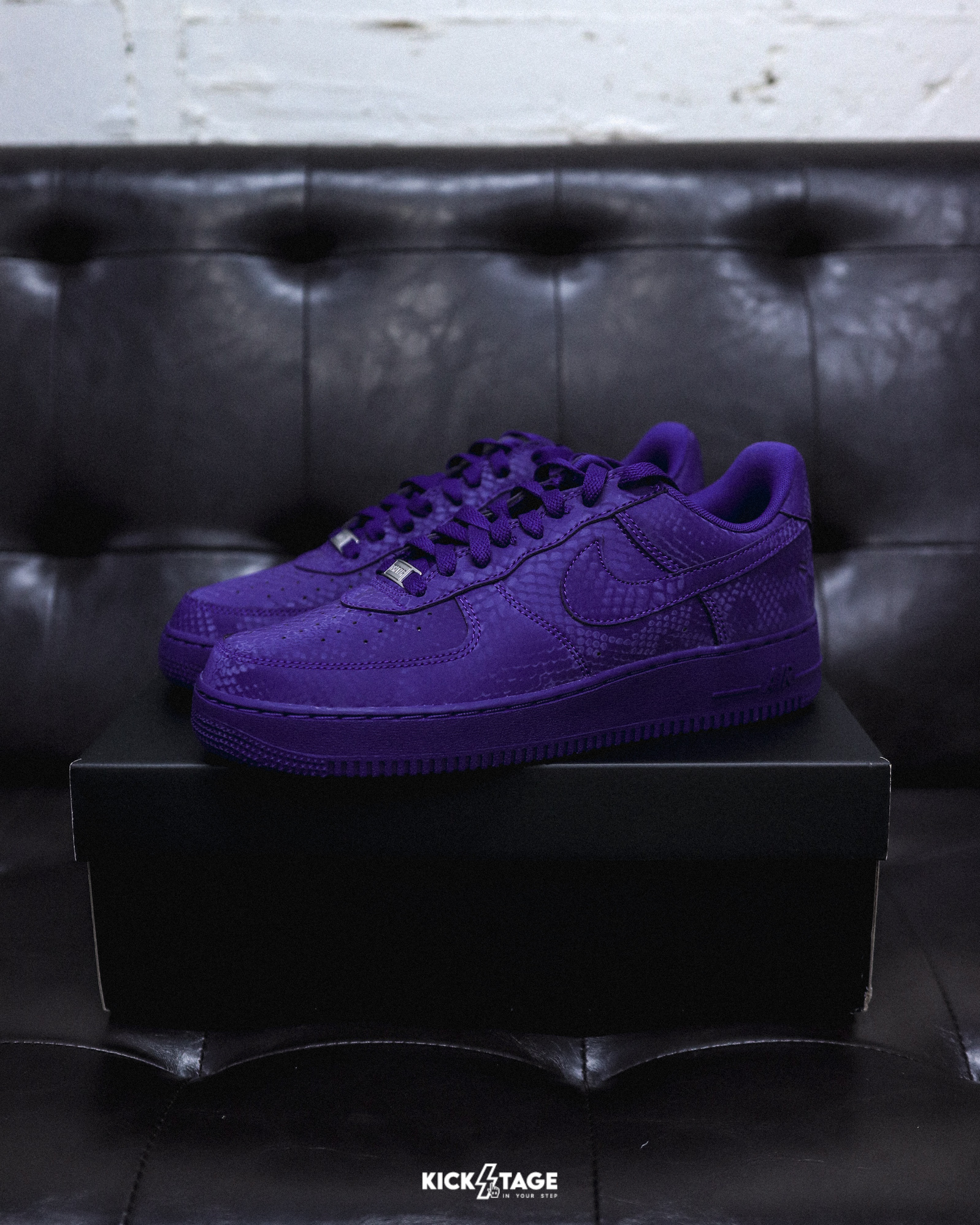 <連線代購商品> KOBE BRYANT X NIKE AIR FORCE 1 LOW 'COURT PURPLE' 紫色 科比 蛇紋 氣墊 休閒鞋【IB0018-500】