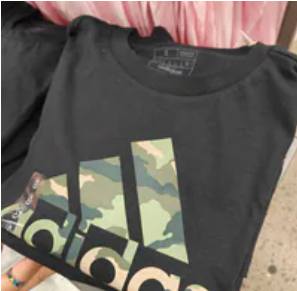 [S] ADIDAS BLACK CAMO GRAPHIC TEE, IW5172-BLACK (SAD275)