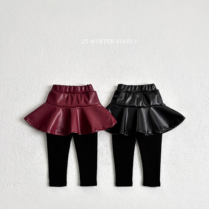 Vivid-I Leather Skirt Leggings