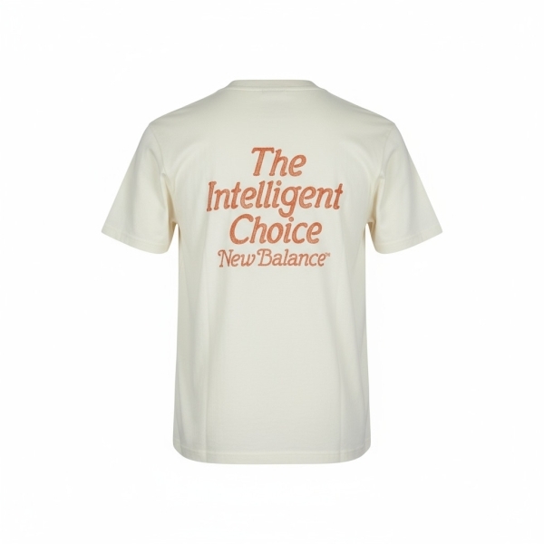 NEW BALANCE 短T NB 上衣 刺繡 米杏色 AMT53313CIC