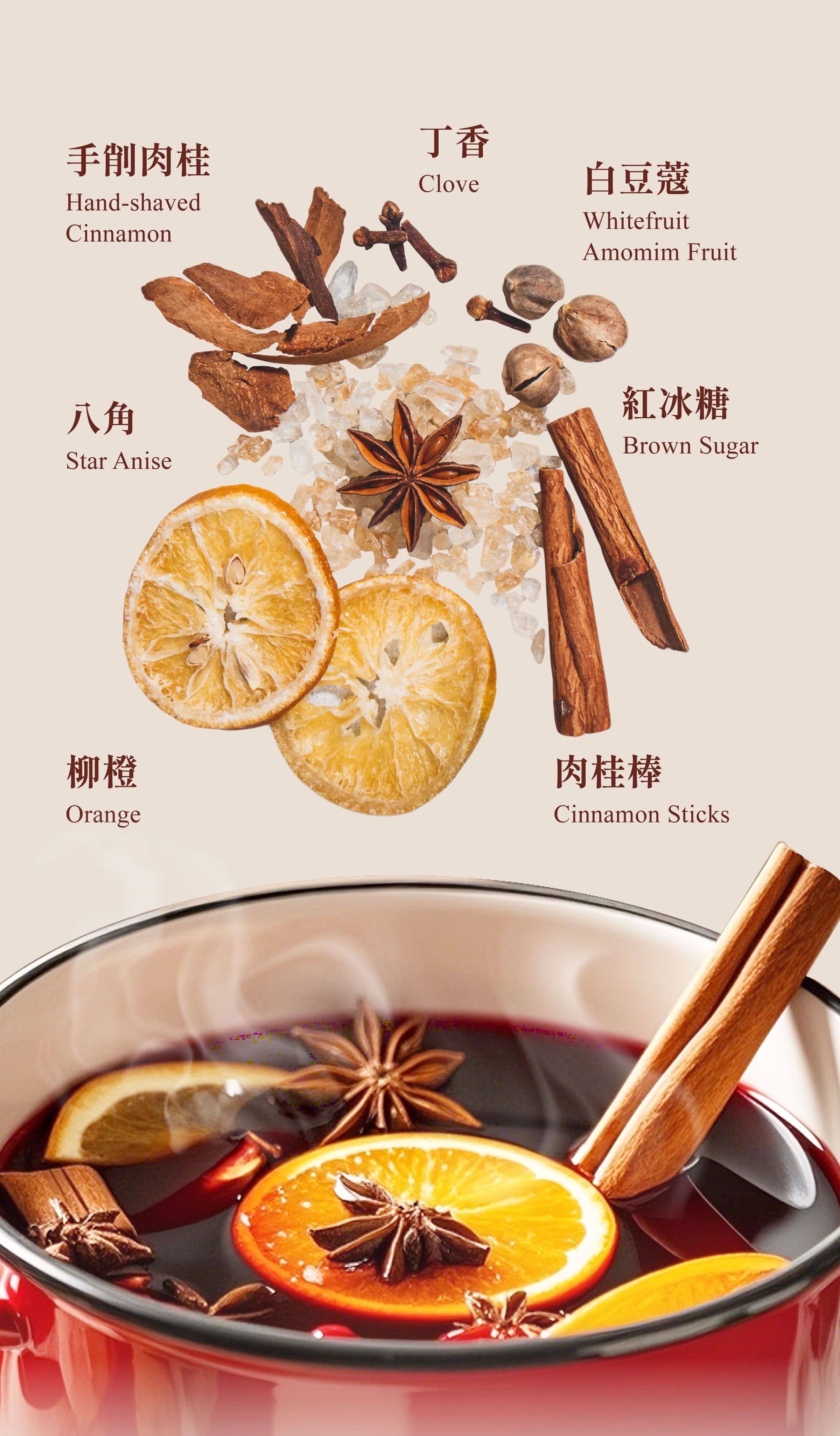 Dengyi Mulled Wine - European Style Ingredients