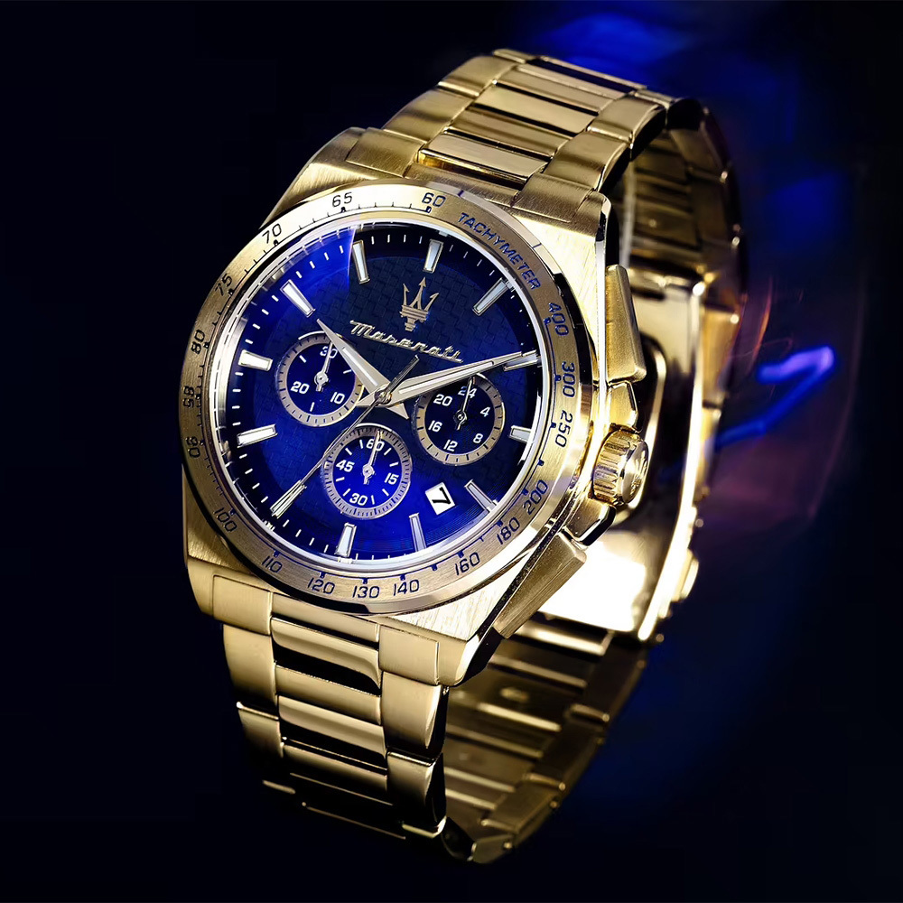 【Maserati 瑪莎拉蒂】速度系列 R8873652002 帶日期 真三眼 不鏽鋼 男款 手錶