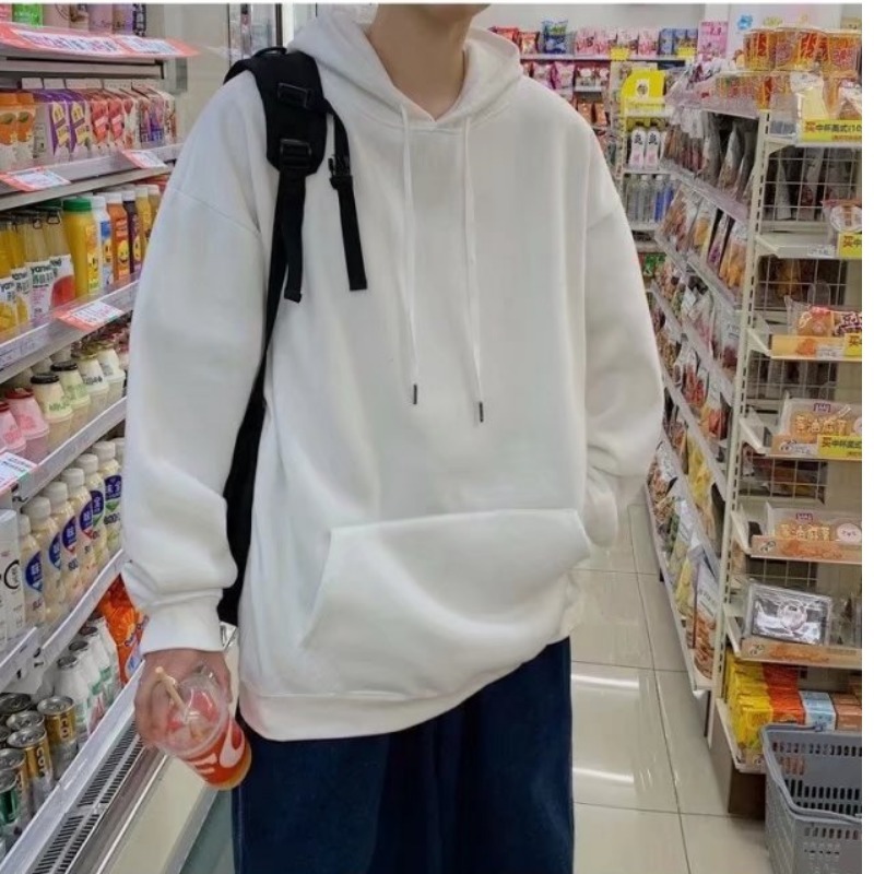 美式多色純棉連帽長袖大學T