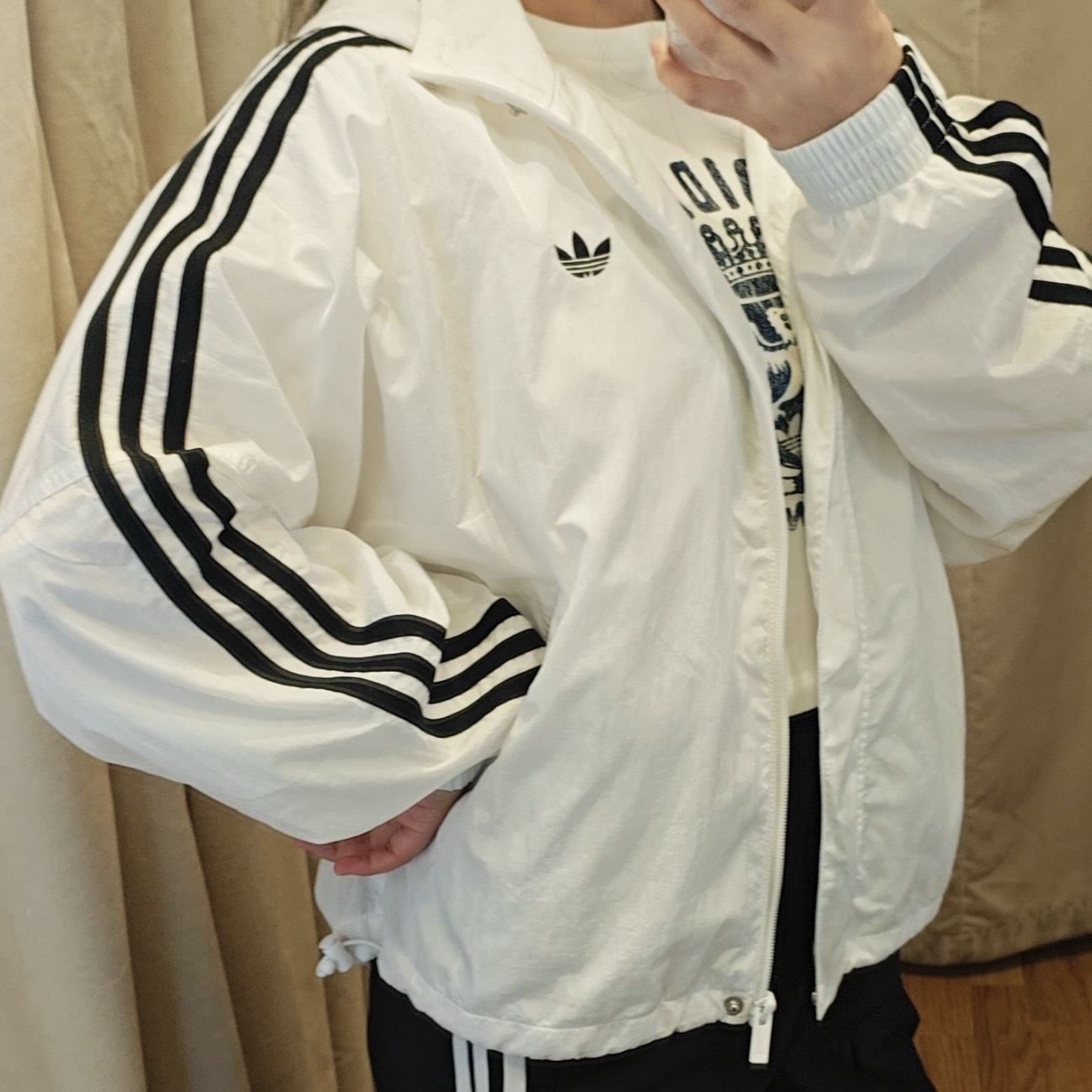 ADIDAS ORIGINALS 連帽 風衣外套 三線 防風 運動 女款 JX1450