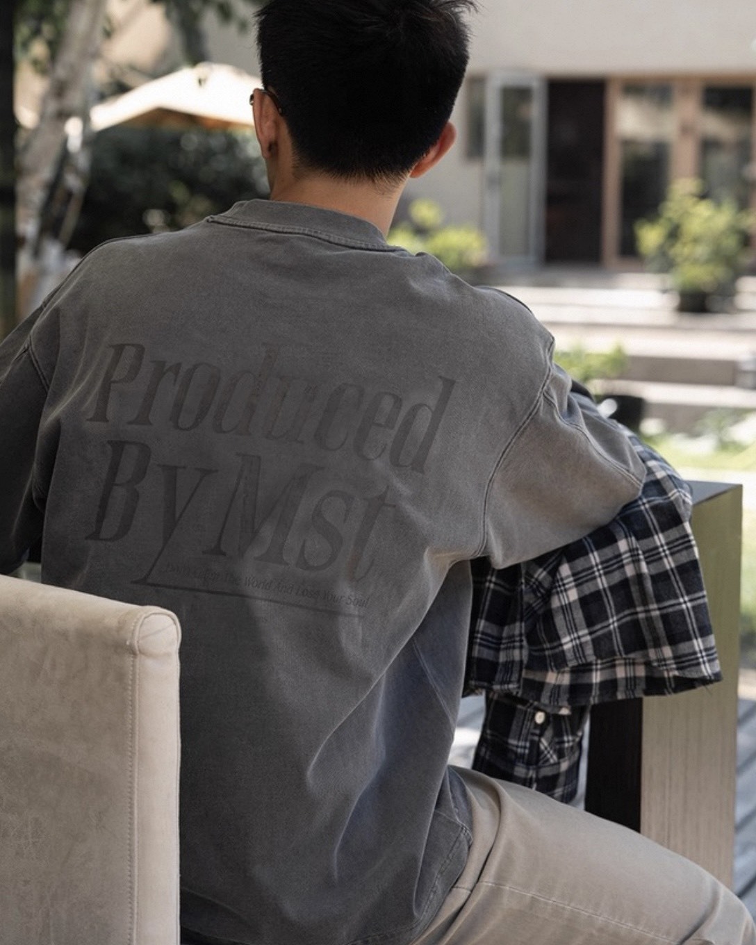 #預購 MASSULTI 25AW 日系復古 蠟染水洗做舊印花重磅長袖 兩色