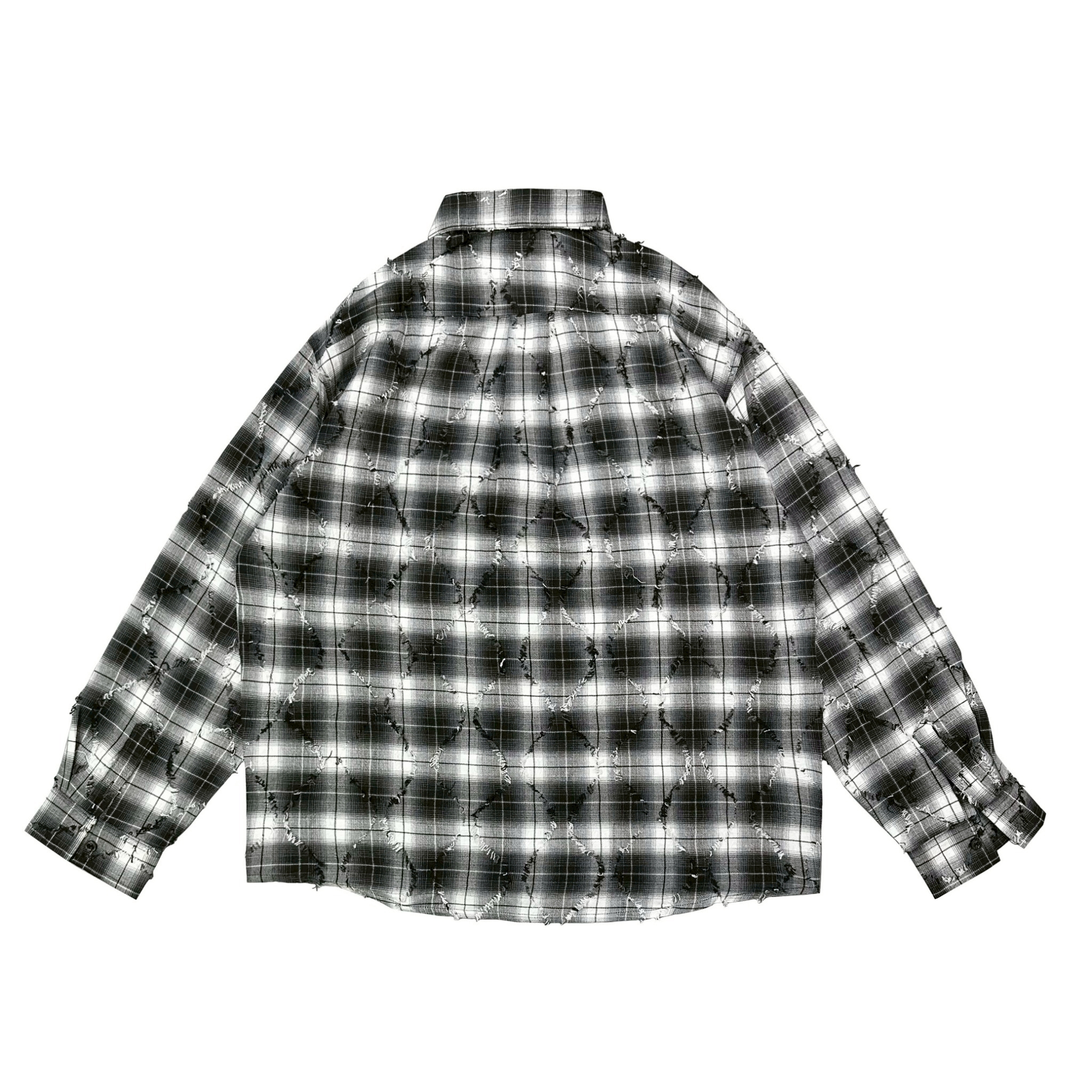 XCTRL 復古破壞格紋襯衫