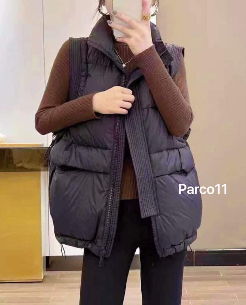 【休閒百搭的立領雙口袋防風舖棉背心】（現貨）