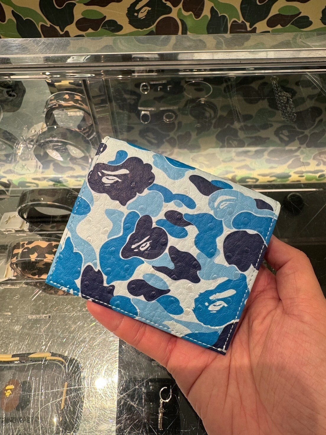 BAPE ABC CAMO 猿人頭藍迷彩皮夾
