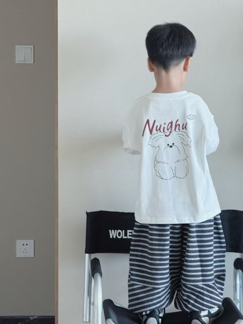 毛毛狗狗長袖Tee