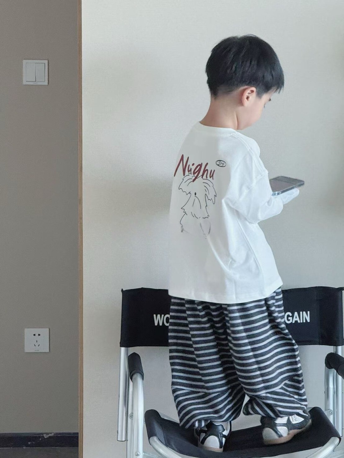 毛毛狗狗長袖Tee