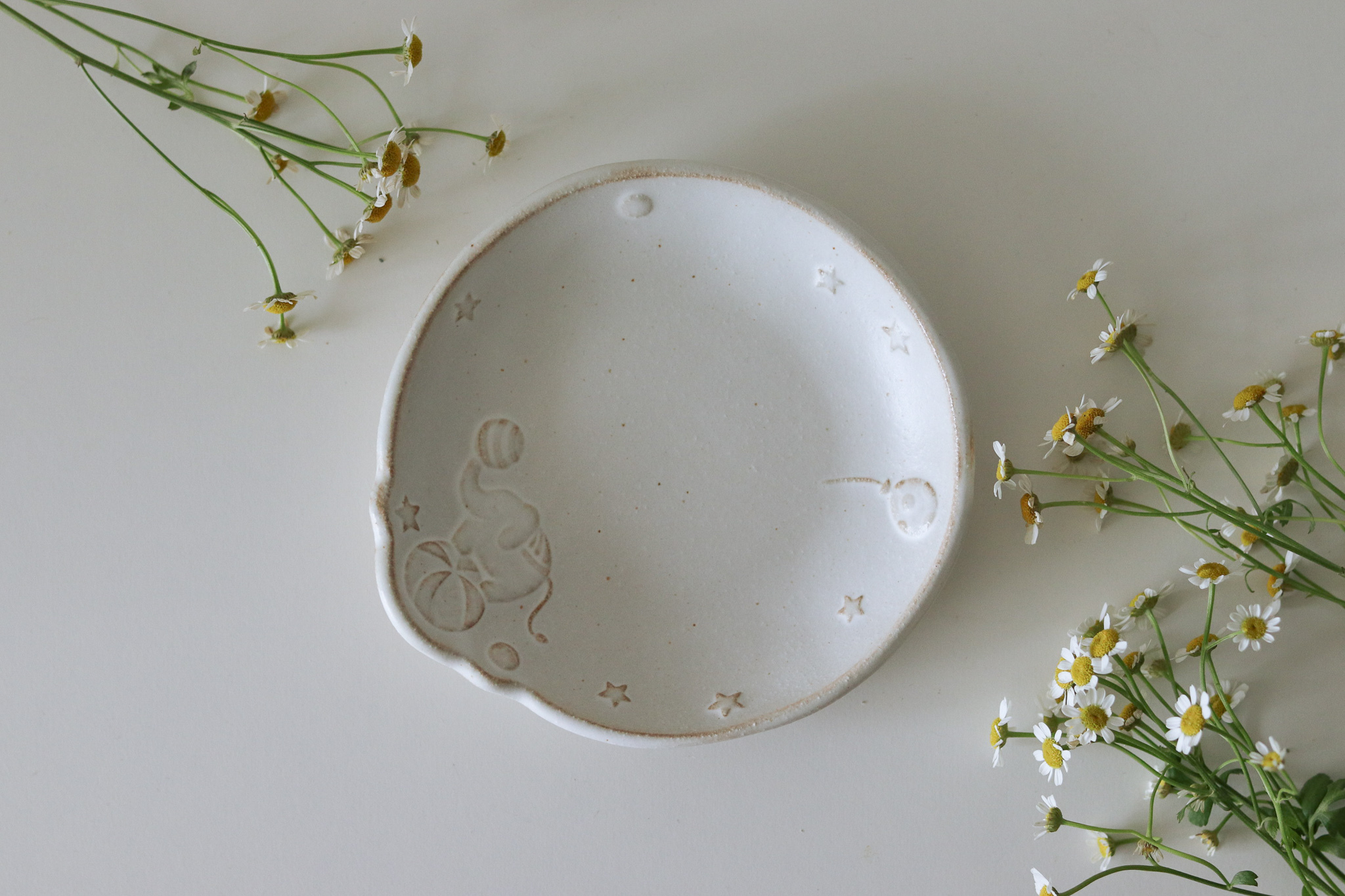 Mashiko Yaki 益子燒 若林健吾 馬戲團派對 大象 甜點盤 圓盤