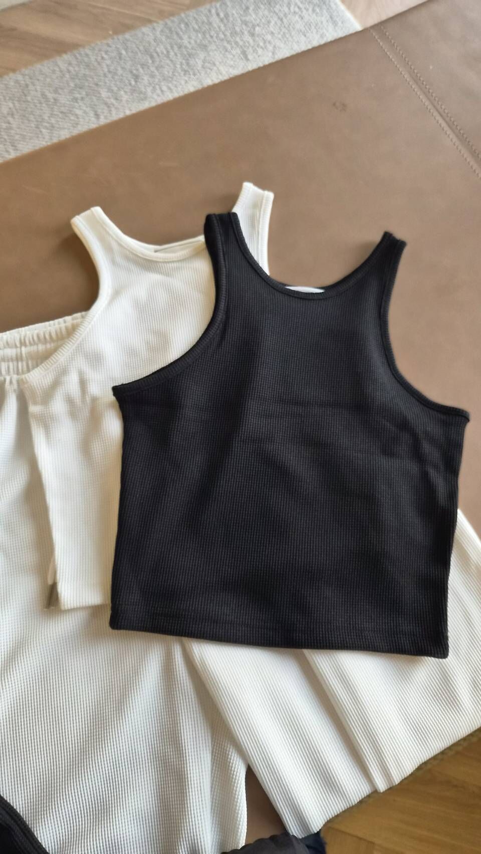 ｜韓國｜帥氣削肩背心+寬褲套裝 *少量現貨