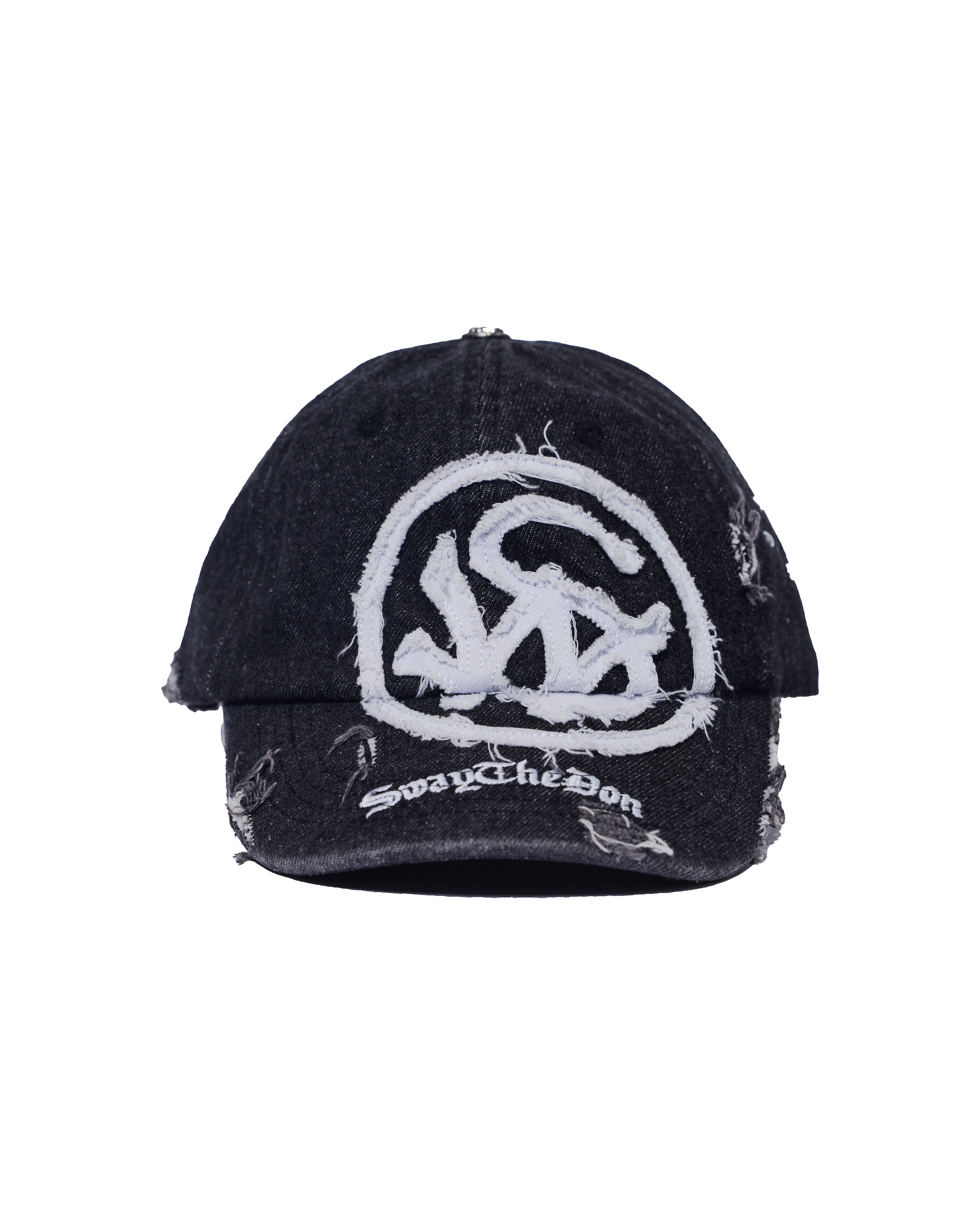 Sway the Don｜"Pure Game" Black Denim Dad Cap (Black Denim)