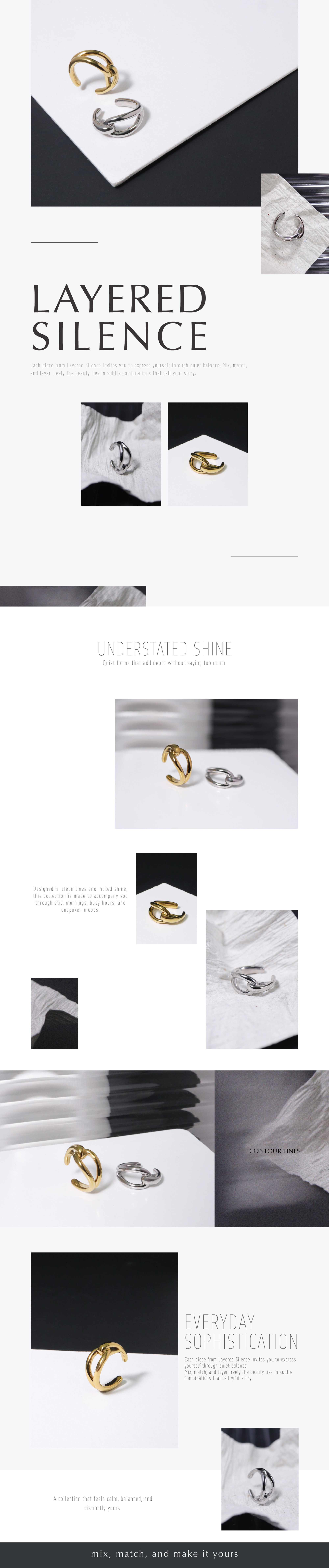 相映之環 耳骨夾｜Miestilo Jewelry設計師輕珠寶品牌｜舒飾質感每一刻