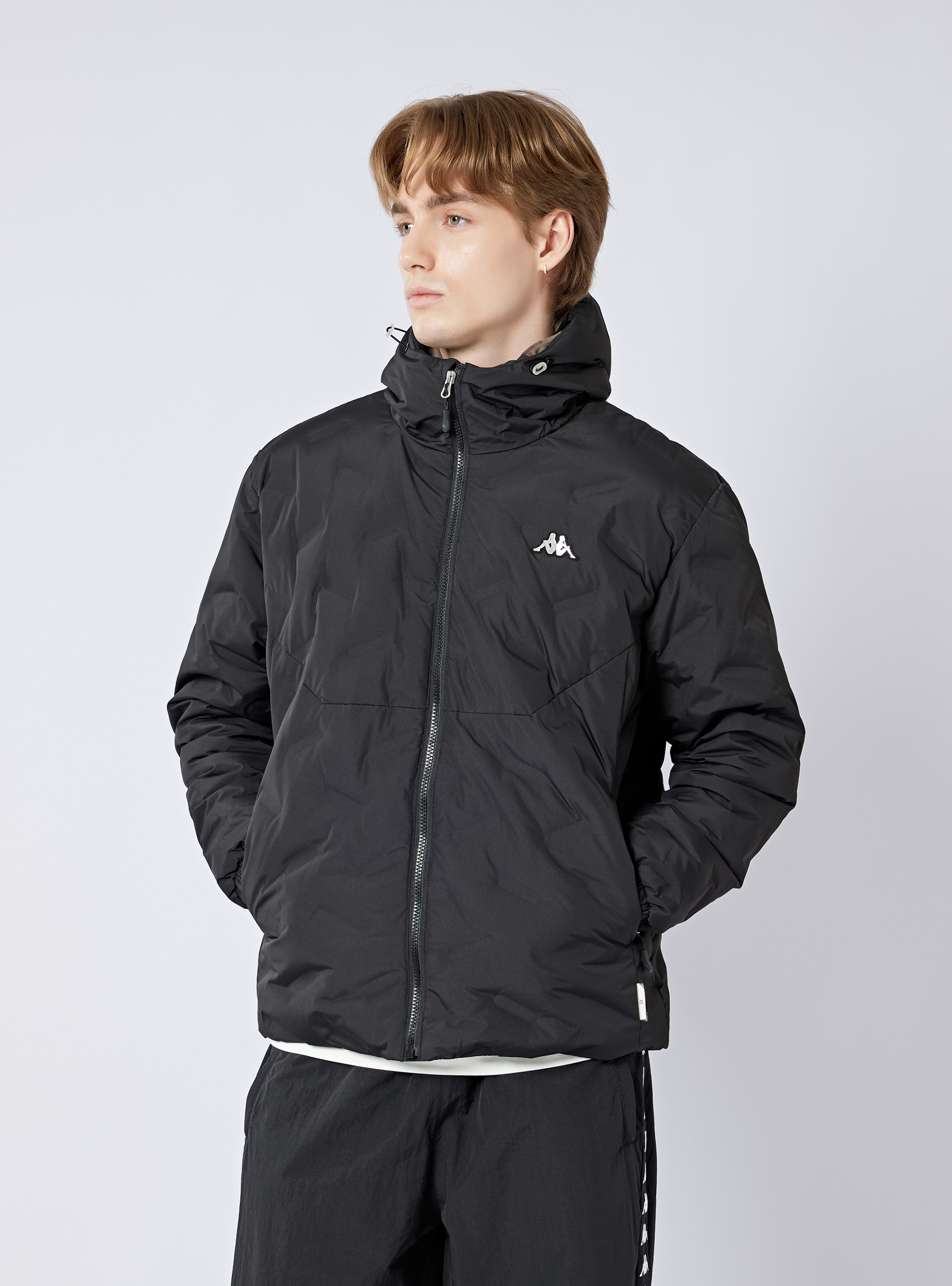 男女適穿 防潑水保暖羽絨連帽外套