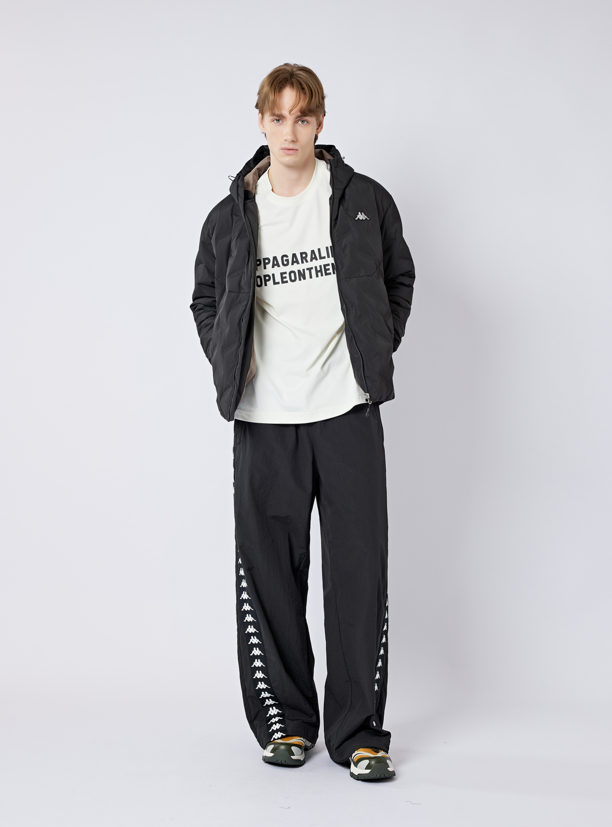 男女適穿 防潑水保暖羽絨連帽外套