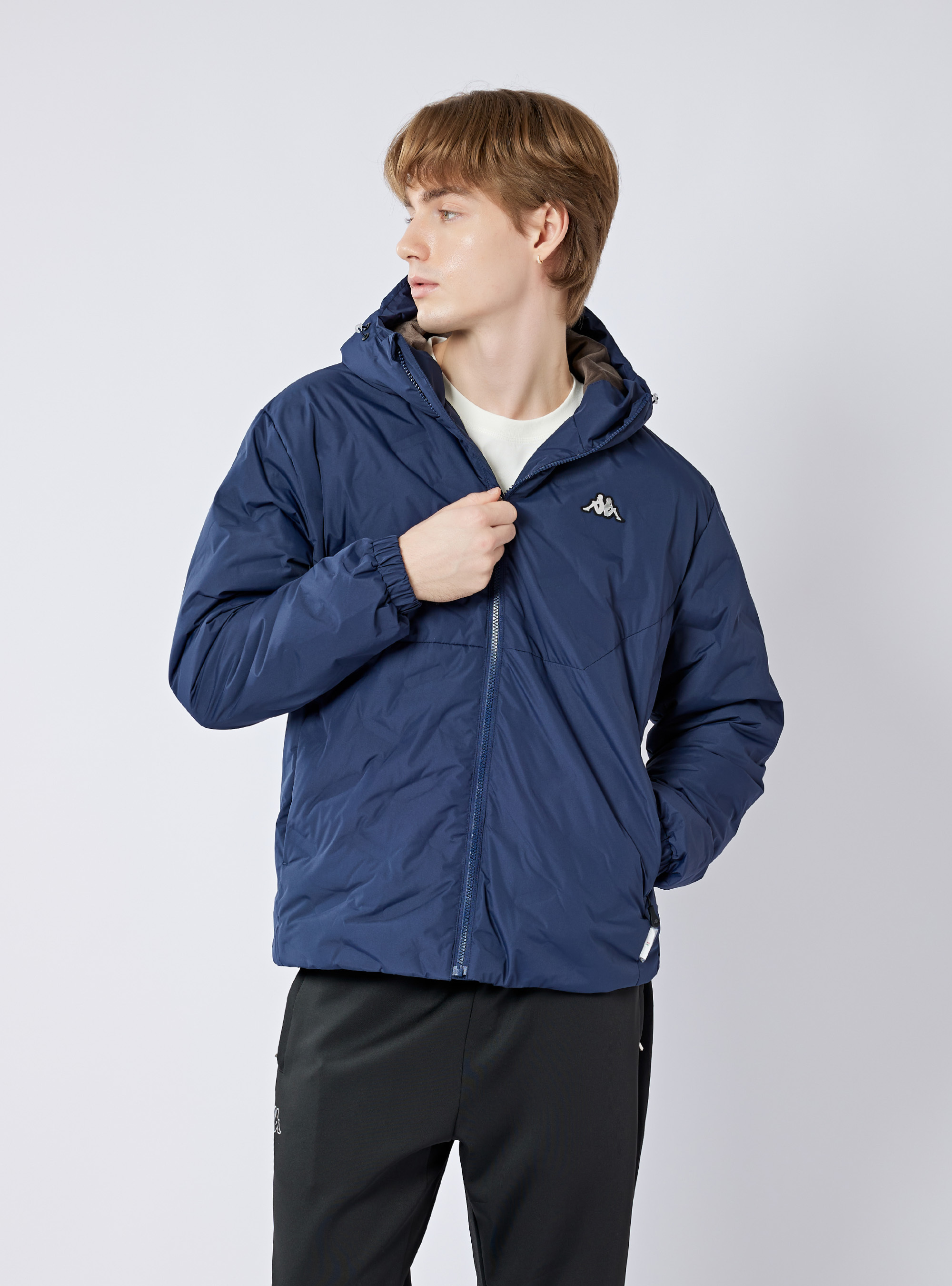 男女適穿 防潑水保暖羽絨連帽外套