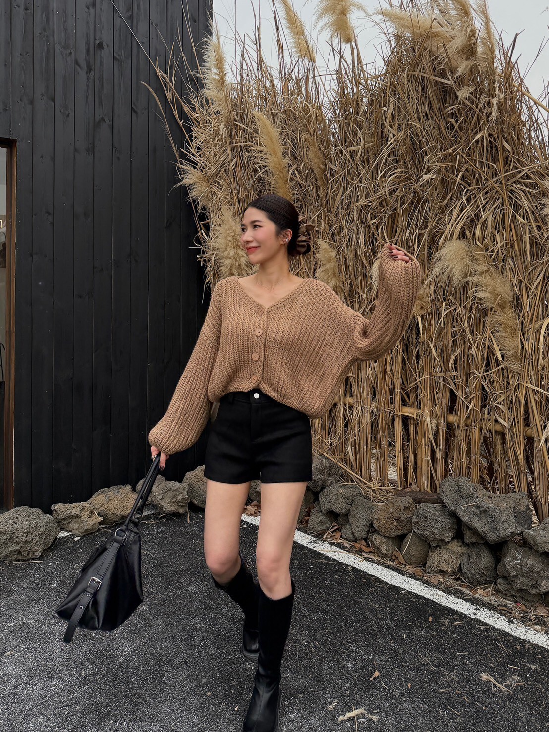 完美版型高腰麂皮短褲