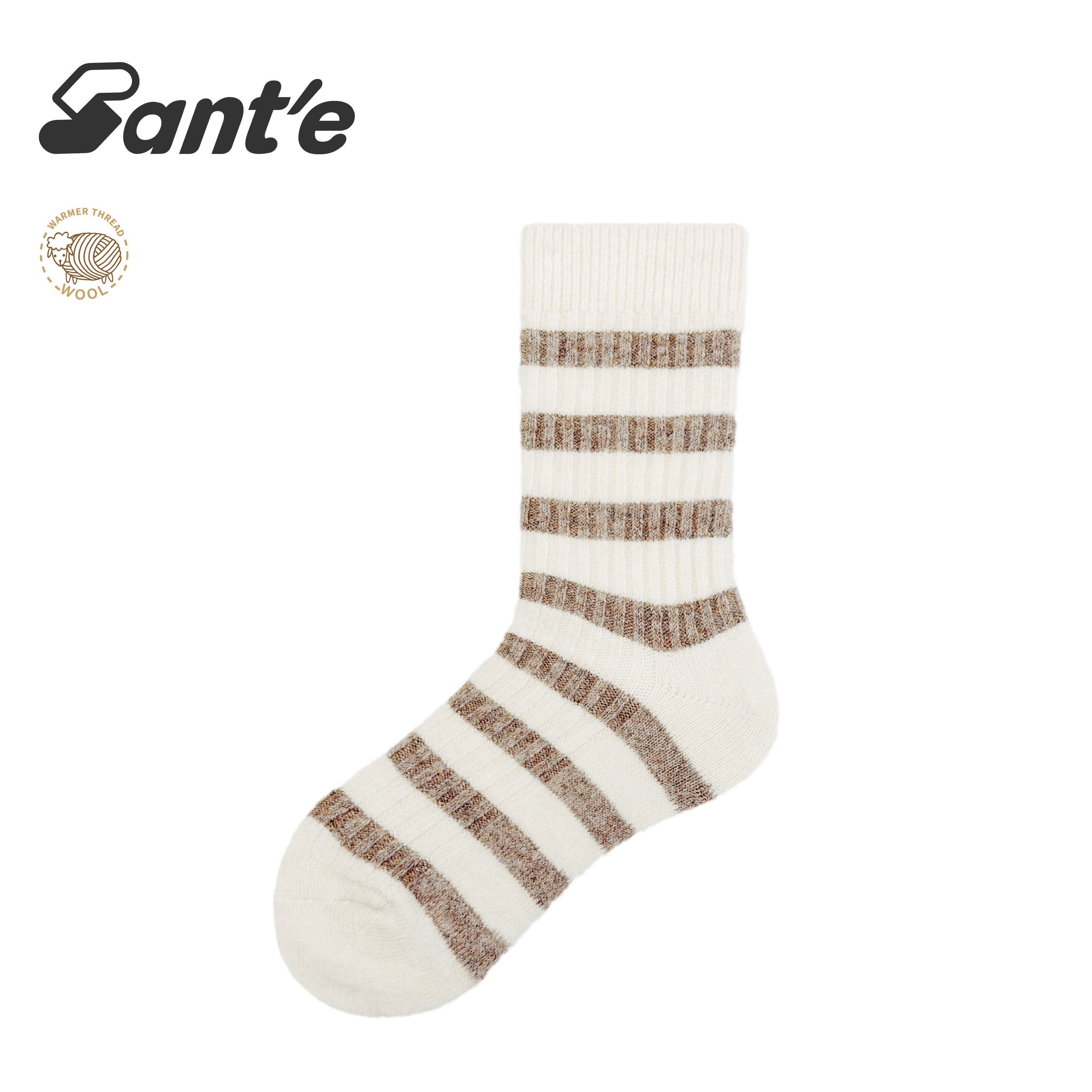 Santé 台灣 橫條中筒羊毛襪 女款 (3色) 44SA2364