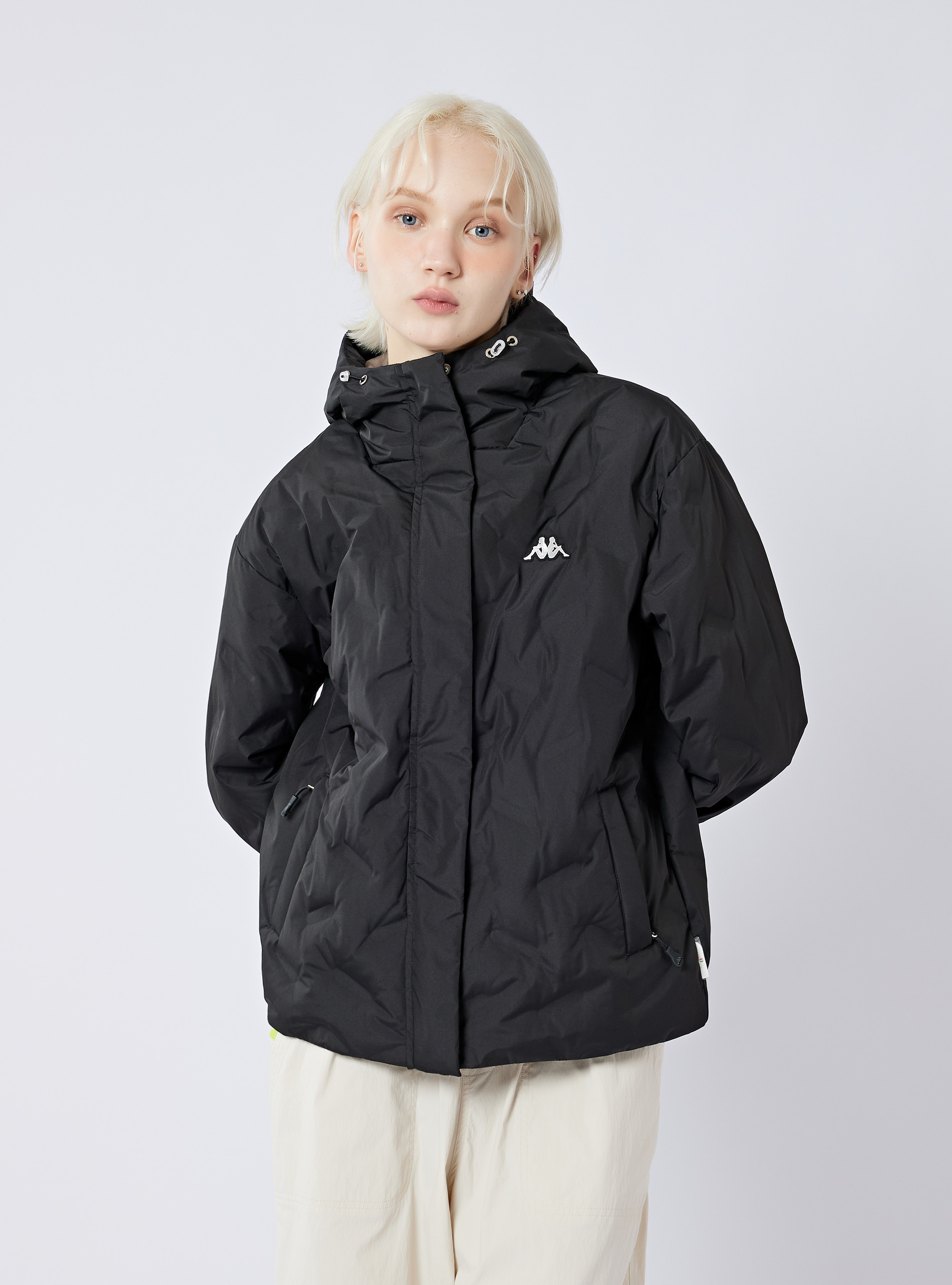 女款 防潑水保暖羽絨連帽外套