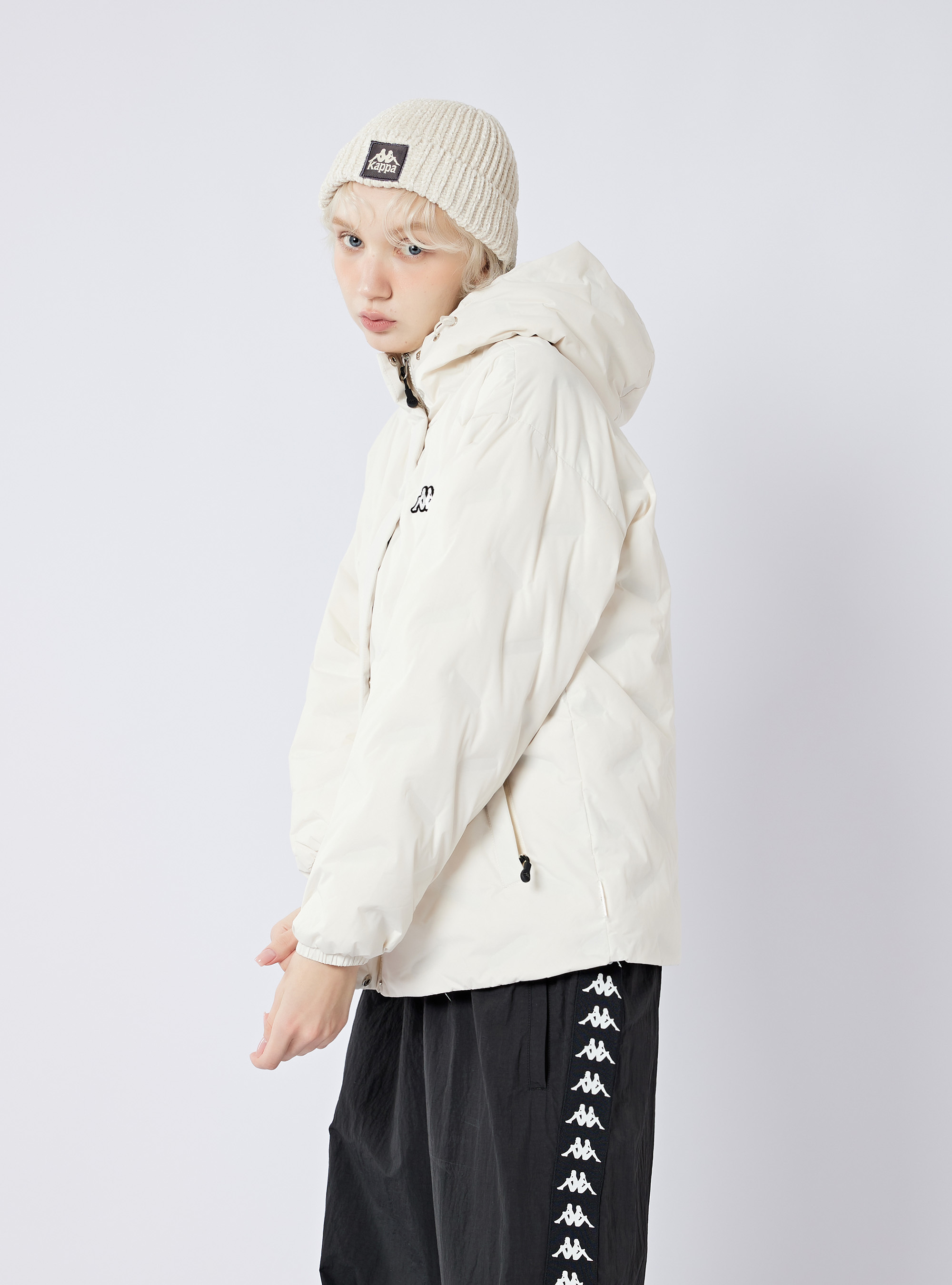 女款 防潑水保暖羽絨連帽外套