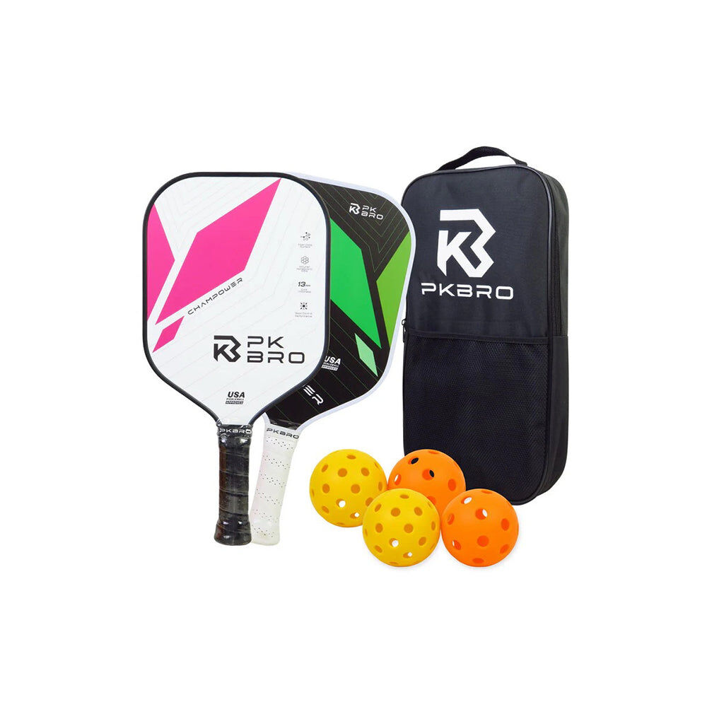 PKBRO Cham Power 匹克球拍套裝 （2拍+4球）