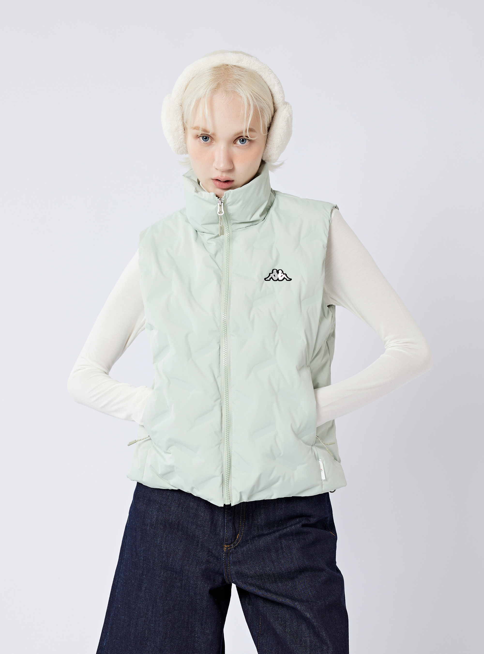 女款 防潑水保暖羽絨背心