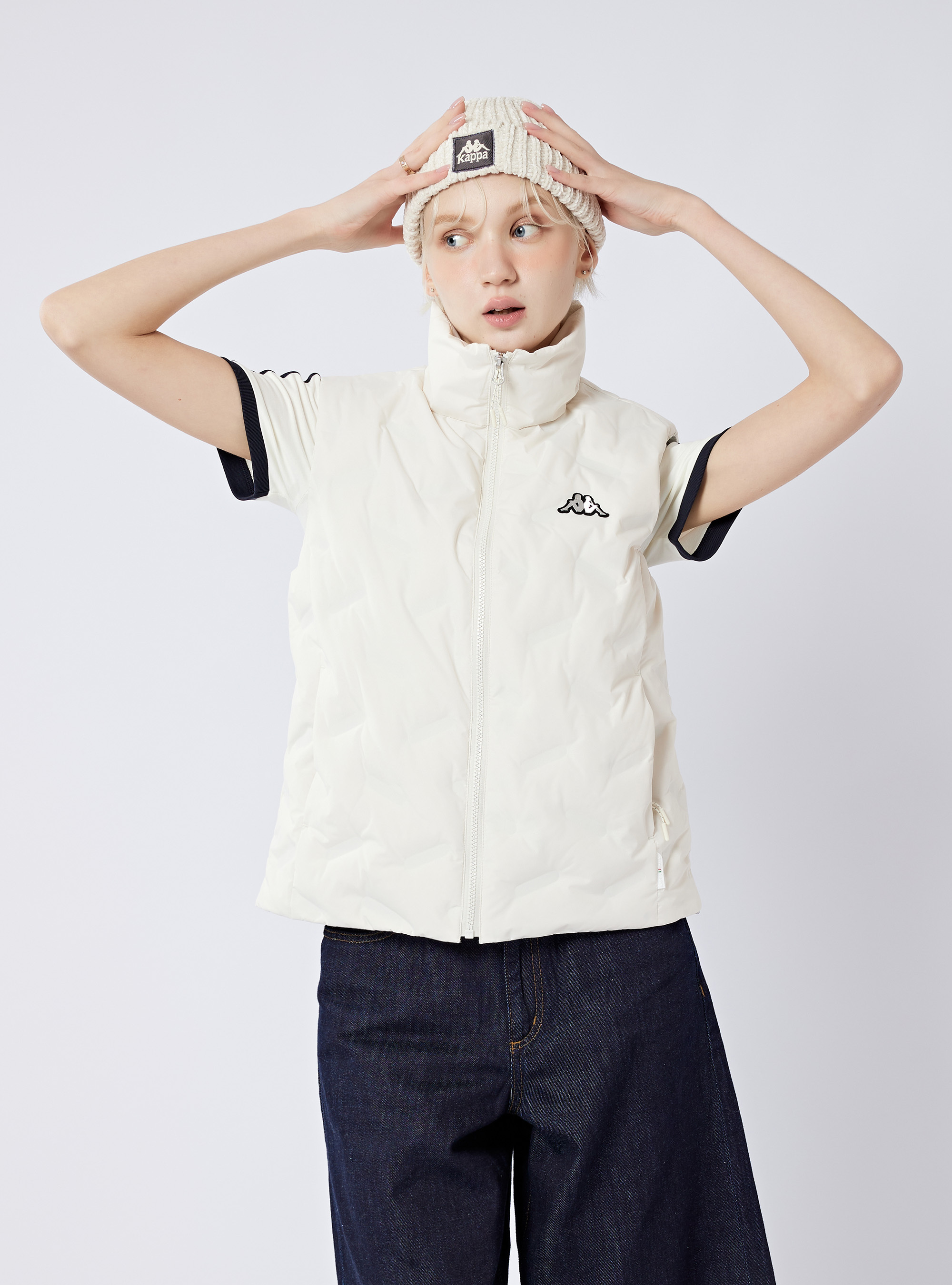 女款 防潑水保暖羽絨背心