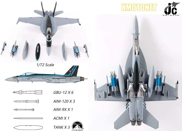 JC WINGS 1/72 F/A-18E 超級大黃蜂 壯志凌雲 2，2022