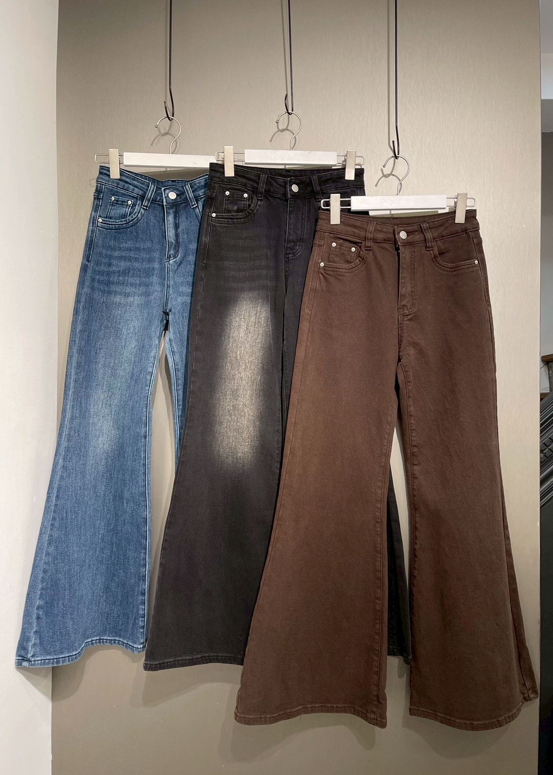 直筒微喇叭長褲_內磨毛 82088