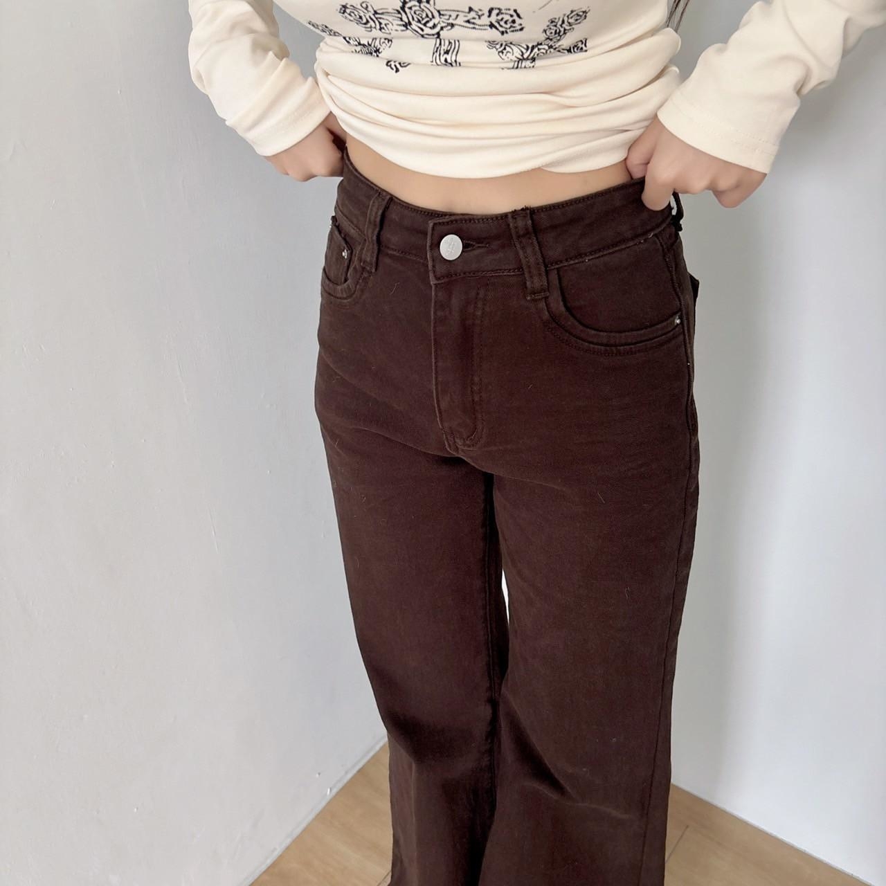 直筒微喇叭長褲_內磨毛 82088