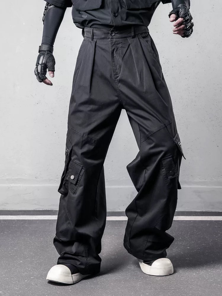 𝙏𝙀𝘾𝙃𝙒𝙀𝘼𝙍 沙丘廢土解構工裝闊腿褲