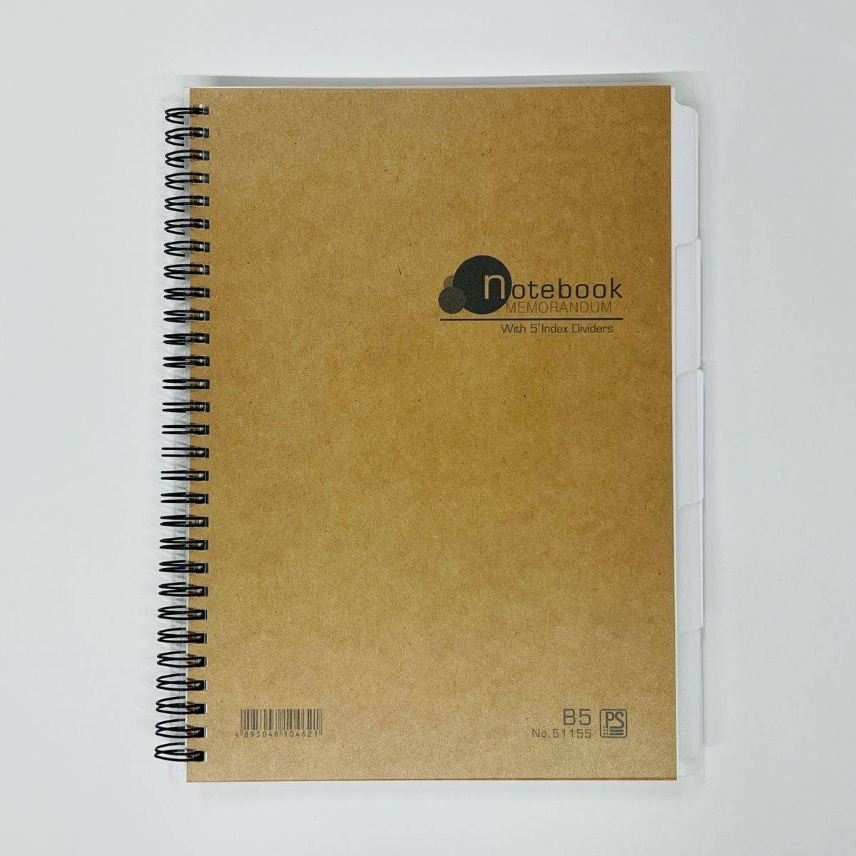 #51155 B5 雙圈裝膠面5分頁筆記簿 - 1本