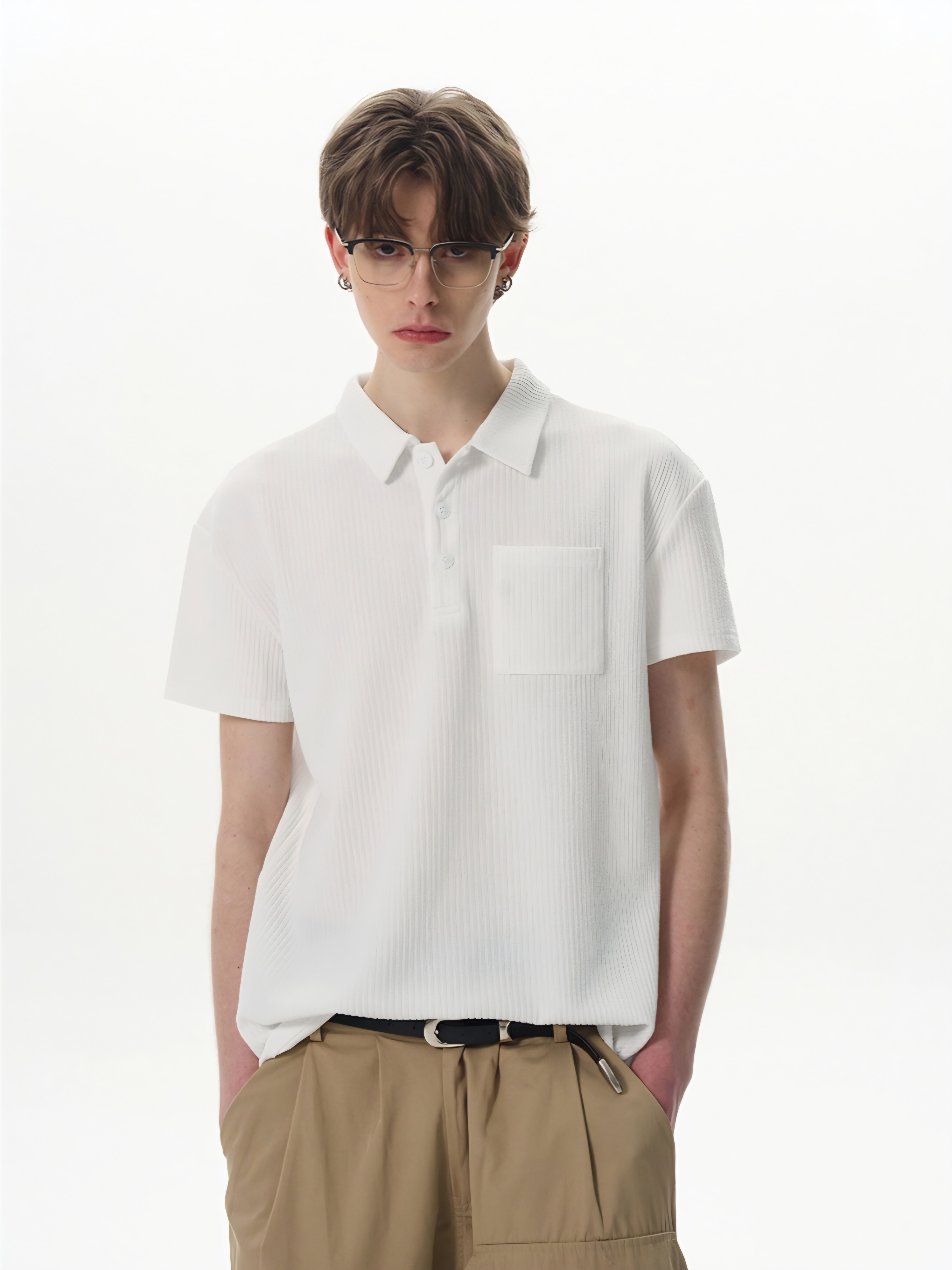 040. Textured Polo Shirt
