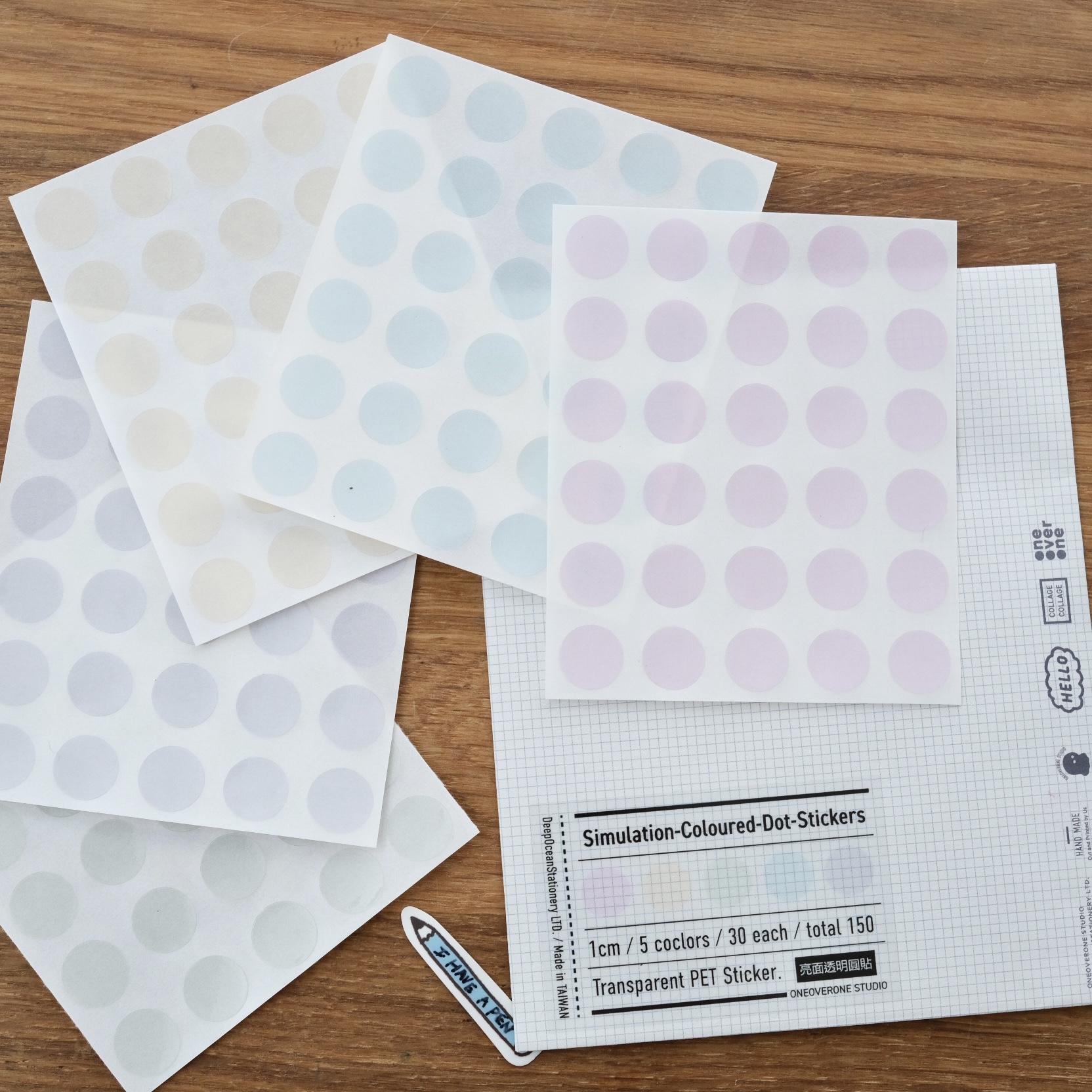 1cm 光澤感 透明圓貼｜一分之一工作室 臺灣
